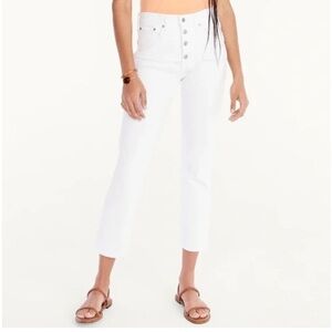 J. Crew 10” Vintage Slim-Straight Jean in White size 33